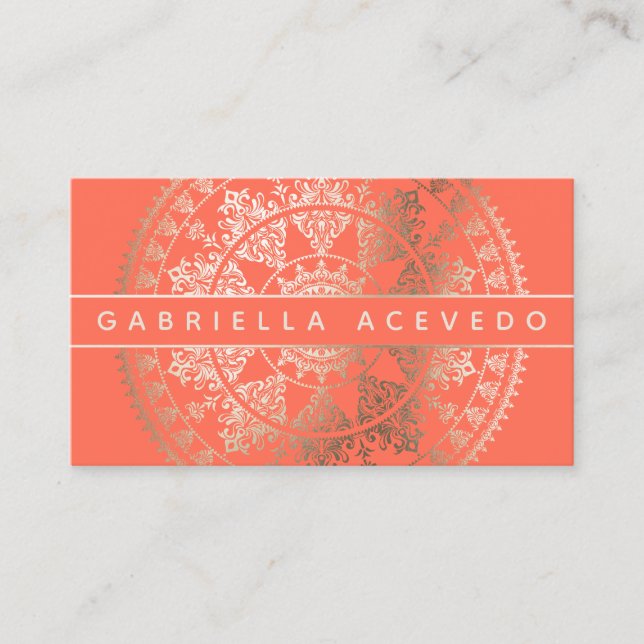 Elegante SolarMandala Businesscards - Visitenkarte (Vorderseite)