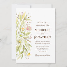 Elegante Sommer Blume Grüne Christliche Hochzeit