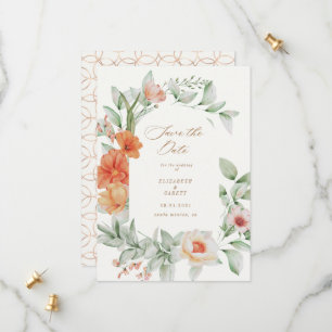 Elegante Sommergarten-Blumen-Save-the-Date-Karte Save The Date