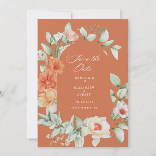 elegante Sommergarten-Blumen-Save-the-Date-Karte Save The Date