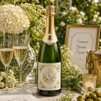 Elegante Sommergarten-Soirée Blumiges Monogramm