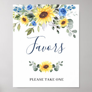 Elegante Sonnenblume Eukalyptus Lieblings-Hochzeit Poster