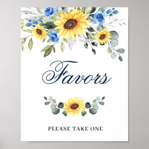 Elegante Sonnenblume Eukalyptus Lieblings-Hochzeit Poster