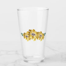 Elegante Sonnenblume-Gläser