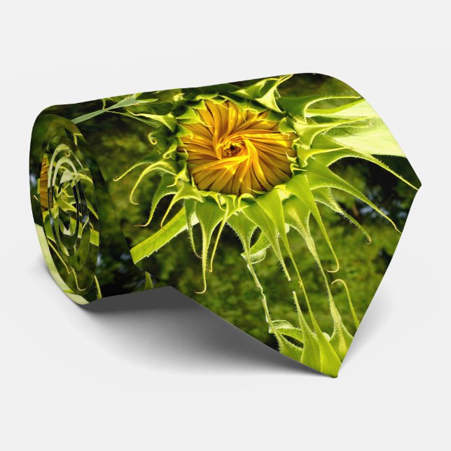 Elegante Sonnenblume Krawatte (Gerollt)