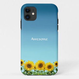 Elegante Sonnenblumen auf Himmelblau Case-Mate iPhone Hülle