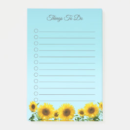 Elegante Sonnenblumen auf Sky Blue Dings zu tun Po Post-it Klebezettel
