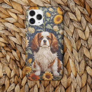 Elegante Sonnenblumen Cavalier King Charles Spanie Case-Mate iPhone Hülle