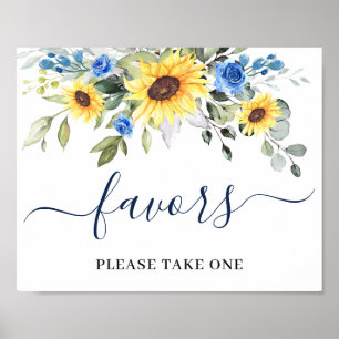 Elegante Sonnenblumen Eukalyptus Lieblings-Hochzei Poster