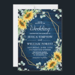 Elegante Sonnenblumen Eukalyptus Wasserfarbene Hoc Einladung<br><div class="desc">Elegante Sonnenblumen Eukalyptus Wasserfarbe Hochzeit Einladung.</div>