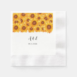 Elegante Sonnenblumen Florals Wedding Napkins Serviette