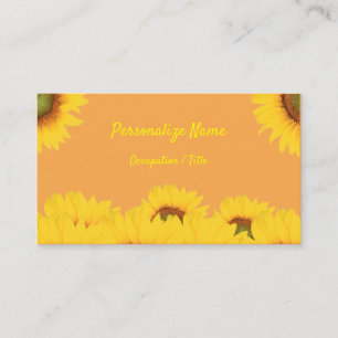 Elegante Sonnenblumen Garden Bouquet Visitenkarte