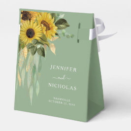 Elegante Sonnenblumen Hochzeit Geschenkschachtel