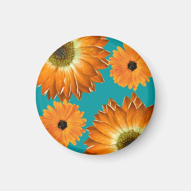 Elegante Sonnenblumen Magnet (Vorne)