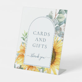 Elegante Sonnenblumenkarten und Brautparty Sockelschild