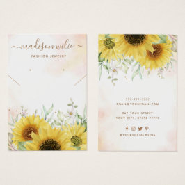 Elegante Sonnenblumenschmuckkarte