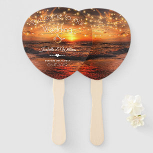 Elegante Sonnenuntergang-Strand-Schnur beleuchtet Fächer