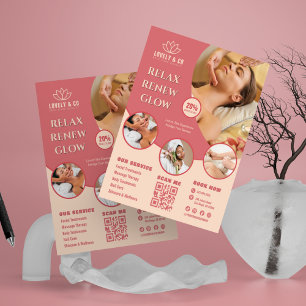 Elegante Spa- und Salon-Schönheitsflyer-Vorlage Flyer