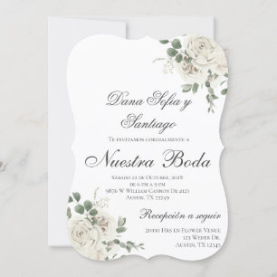 Elegante spanische Einladung zur Hochzeit