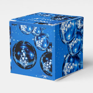 Elegante Sparkle Ornamente Cobalt Blue Holiday Geschenkschachtel