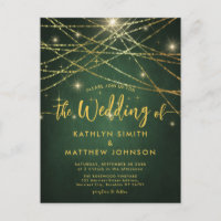 Elegante Sparkling Gold String Lights Hochzeit