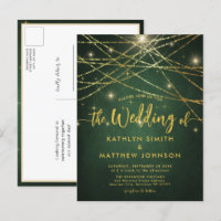 Elegante Sparkling Gold String Lights Hochzeit
