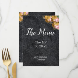 Elegante Speisekarte für Hochzeitstische Menükarte