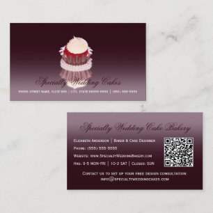 Elegante Spezialitäten-Hochzeitstorten-Bäckerei mi Visitenkarte