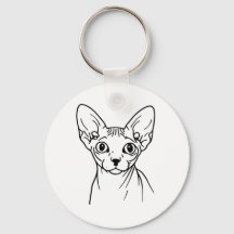 Elegante Sphynx-Katze Linienkunst