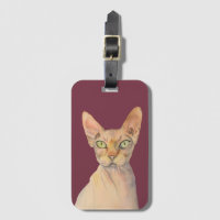 Elegante Sphynx Katzen-Aquarell-Illustration