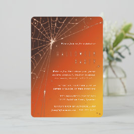 Elegante Spider Web Halloween-Party Einladung
