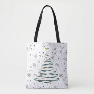 Elegante Spiral Christmas Tree Tasche