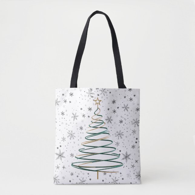 Elegante Spiral Christmas Tree Tasche (Vorderseite)