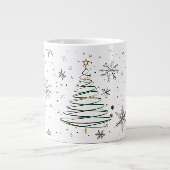 Elegante Spiral Christmas Tree Tasse (Vorderseite)