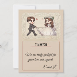 Elegante Spitze Danke / Hochzeit/Examen  Einladung