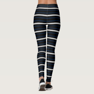 Elegante sportliche Kleidung klassisch gestreift Leggings