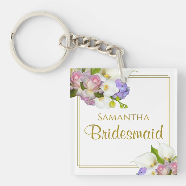 Élégante Spring Floral Bridesmaid Favoriser avec l (Devant)
