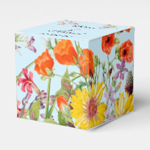 Elegante Spring Flowers Blue Gastgeschenk Hochzeit Geschenkschachtel