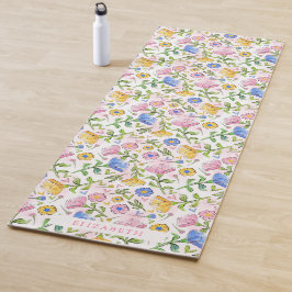 Elegante Spring Summer Girly Blume Yogamatte