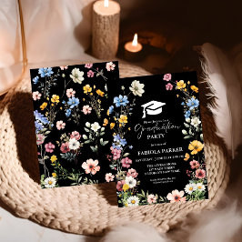 Elegante Spring Wildblume Abschluss Einladung