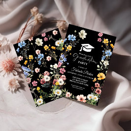 Elegante Spring Wildblume Abschluss Einladung