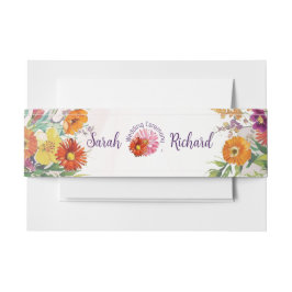 Elegante Spring Wildblume Floral Wedding Einladungsbanderole