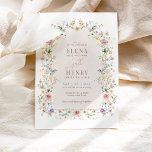 Elegante Spring Wildblume Messe Hochzeit Einladung<br><div class="desc">Diese exklusive Hochzeitseinladung ist das Tor zu einem Zauber, der mit zarten pastellfarbenen Wildblumen geschmückt ist, die in Rosa, Blau, Lavendel, Gelb und Blau tanzen. Das Design erfasst das Wesen eines whimsical Märchen und lädt Sie ein, an einer Feier teilzunehmen, die genauso magisch ist wie die Liebe, die es ehrt....</div>
