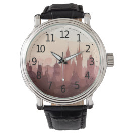 Elegante Stadt Prag - Akrylkunstwerk | Armbanduhr