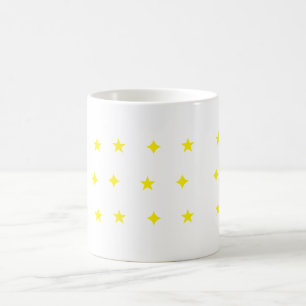 Elegante Star & Sparkle Muster Tasse
