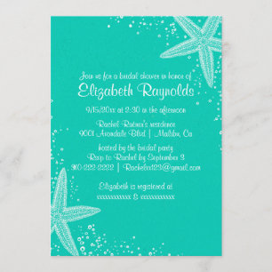 Elegante Starfish-Brautparty-Einladungen Einladung