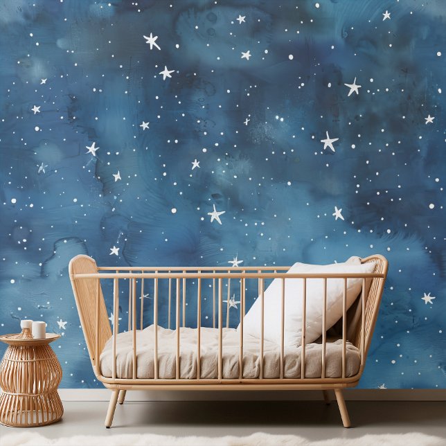 Elegante Starry Night Watercolor Tapete (Von Creator hochgeladen)