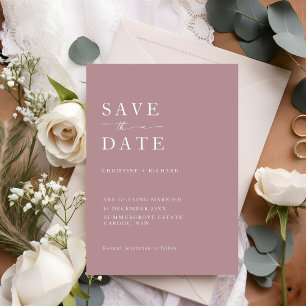 Elegante Staub-Rose Hochzeit speichern Sie das Dat