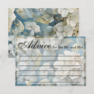Elegante staubblaue aquamarine Blumenhydrangeas au Mitteilungskarte