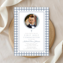Elegante staubblaue Bogen-Foto für Jungen zur Erst